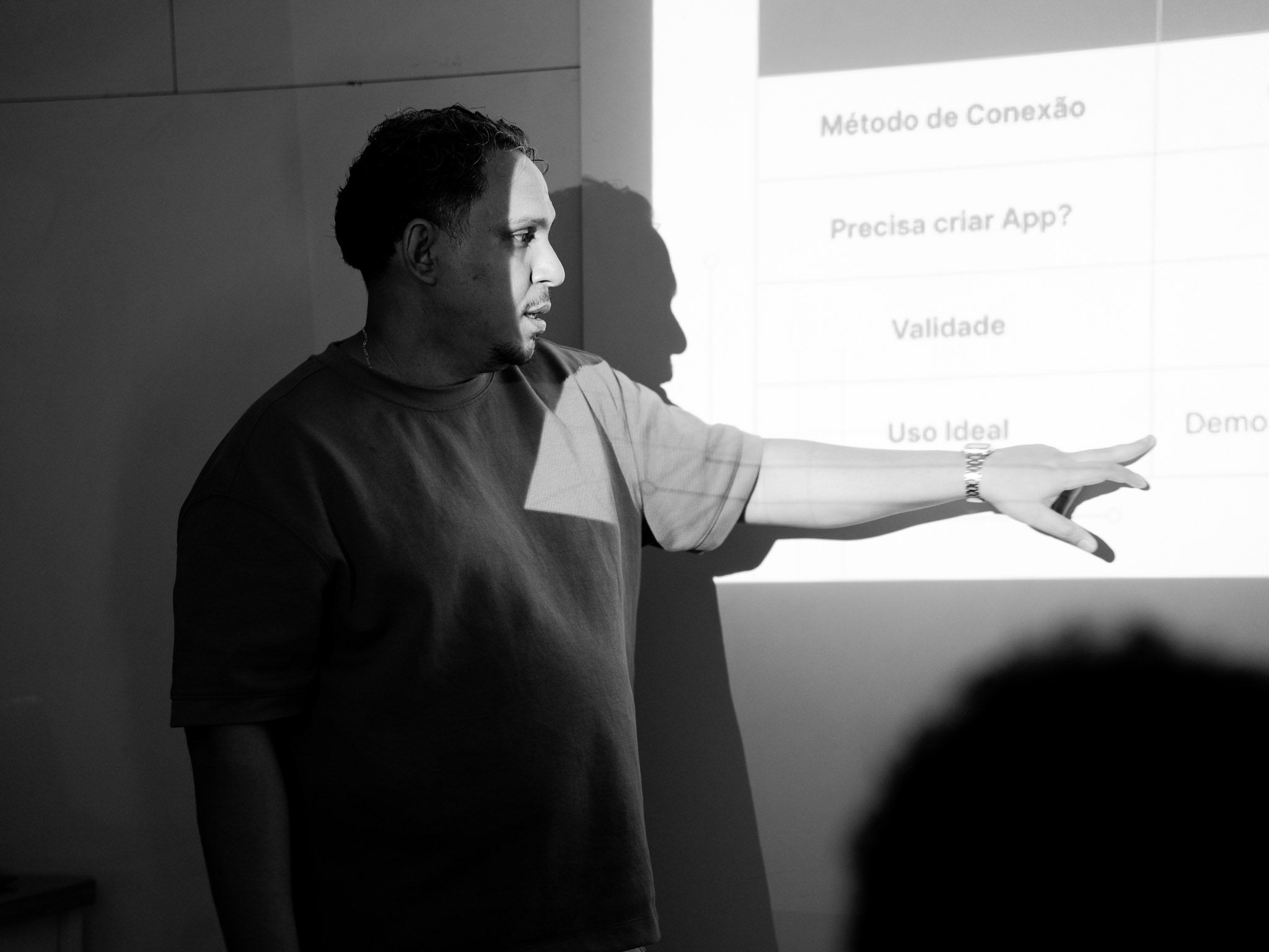Walter apresentando uma estratégia de tecnologia